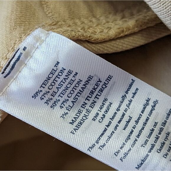 Faherty Traveler Drawstring Pants XS Sandstone Beige Stretch Twill Lounge Casual - Picture 11 of 15